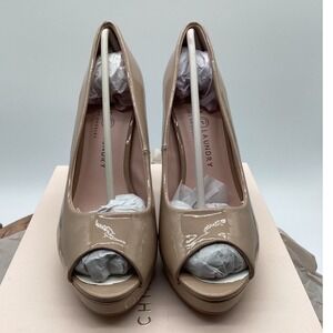 Chinese Laundry CL by Laundry Nude Patent Peep Toe Platform Pumps Heels